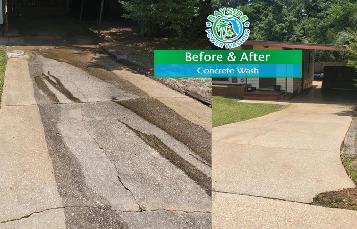 Pressure Washing Before and After